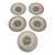 Vintage 22 Karat Gold China Dessert Plates- Set of 5 For Sale