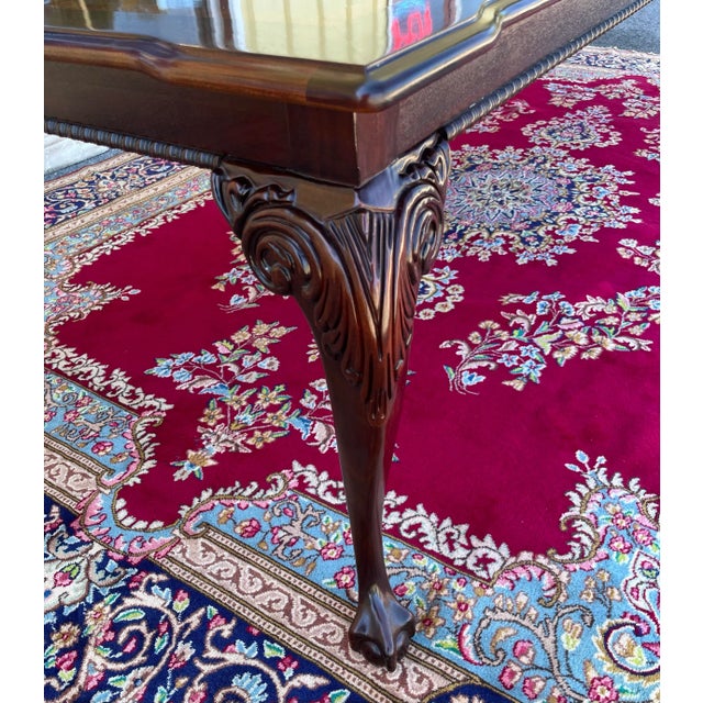 Thomasville Flame Mahogany Dining Table For Sale - Image 6 of 14