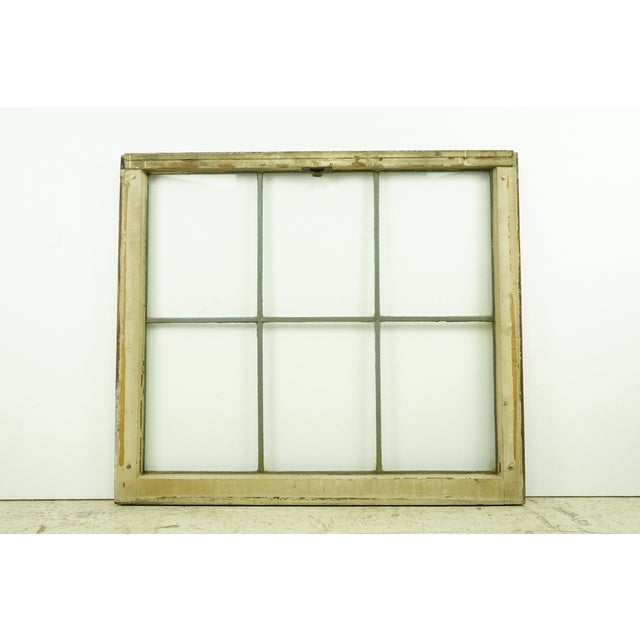 Reclaimed Clear Six Pane Leaded Glass Window | Chairish