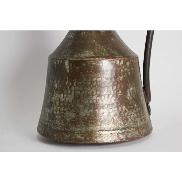 Antique Middle Eastern Persian Tinned Copper Ewer 19th Century For Sale - Image 12 of 13