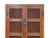 Vintage Brown Oriental Open Bars Doors Display Curio Cabinet Bookcase For Sale In San Francisco - Image 6 of 16