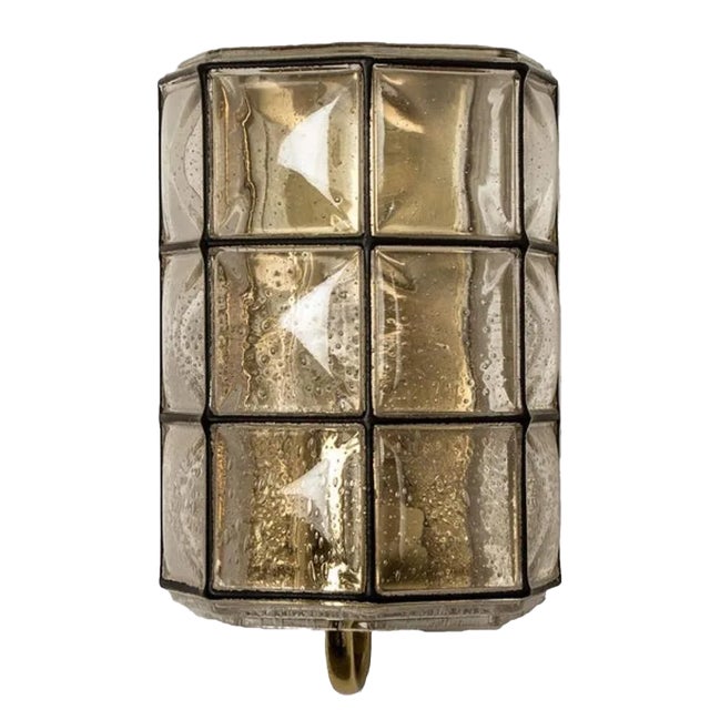 Sconce in Iron and Bubble Glass from Limburg, 1960 For Sale