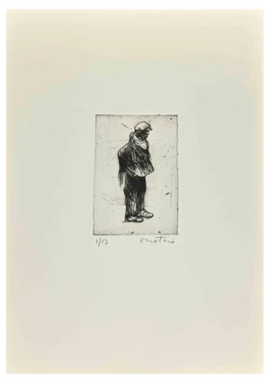 Enotrio Pugliese, Calabrian, Etching, 1963