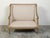 French French 19th Century Louis XVI Style Giltwood Wingback Settee with Carved Motifs For Sale - Image 3 of 10