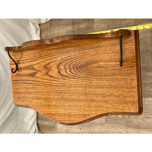 Vintage Pulaski Keepsake Side Table Nightstand Single Dovetail Drawer Solid Oak For Sale - Image 11 of 12