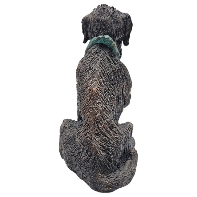Ceramic Vintage Hand Sculpted Terracotta Spinone Italiano Dog Studio Art Sculpture For Sale - Image 7 of 13