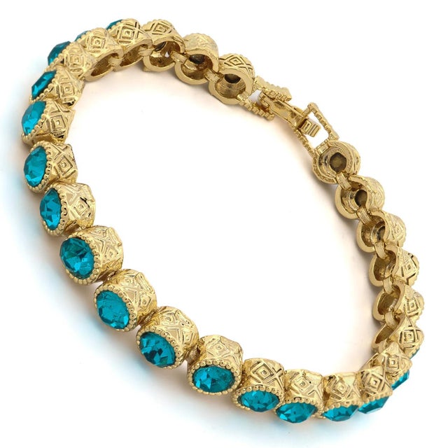 Aquamarine Tennis Mystic Bracelet For Sale In Miami - Image 6 of 10