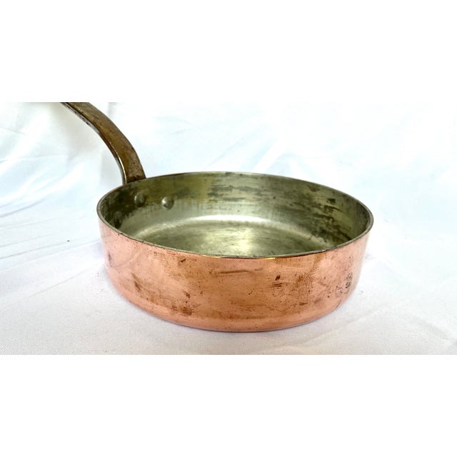 1950s Williams Sonoma Vintage Copper Saute Pan For Sale - Image 9 of 11
