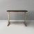 Italian modern wood and steel desk by Formanova, 1970s Desk with rectangular wooden top. The table structure, composed of...