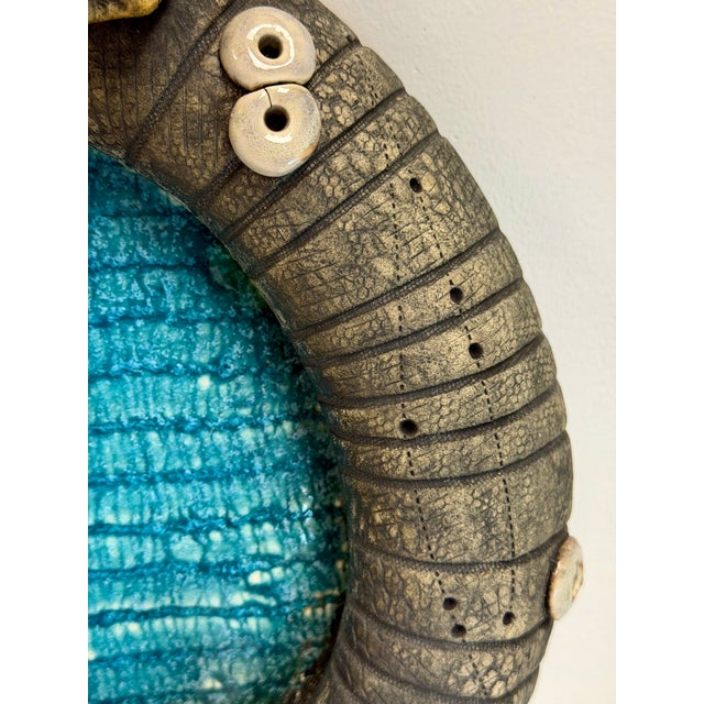 Glass Vintage Richard Marshall Ceramic 'Woo' Dragon Wall Sconce For Sale - Image 7 of 11