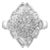 14K White Gold 7/8 Cttw Round and Baguette-Cut Diamond Cluster Ring (H-I Color, SI2-I1 Clarity) - Size 7 For Sale