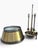 1970s Vintage Mid-Century Modern Brass Bouillotte Table Lamp With Tole Metal Shade For Sale - Image 5 of 7