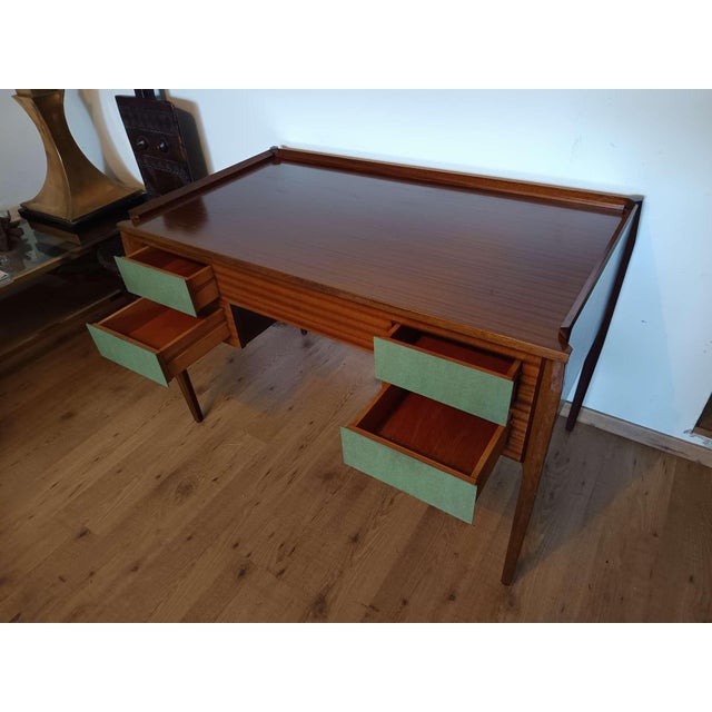 Brown Desk from Dassi, 1960s For Sale - Image 8 of 11