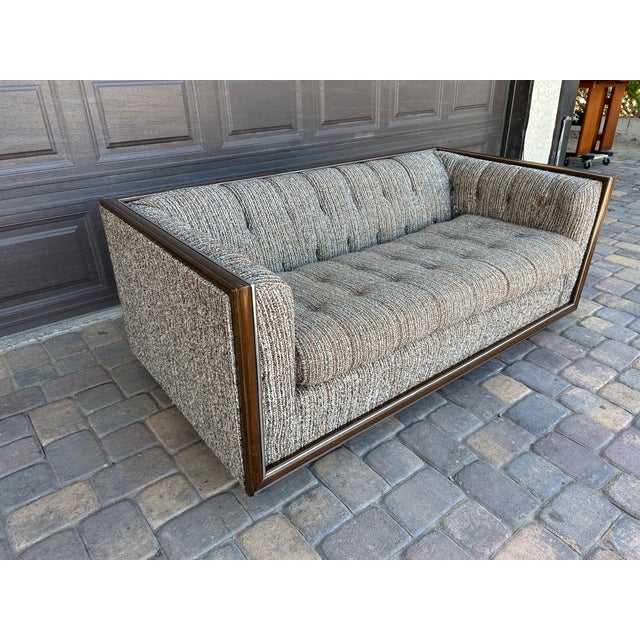 Mid 20th Century Milo Baughman Style “Floating” Vintage Mid-Century Modern Sofa For Sale - Image 5 of 6