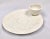 Ceramic White Ironstone Artichoke Serving Plate W/Attached Sauce Cup For Sale - Image 7 of 11
