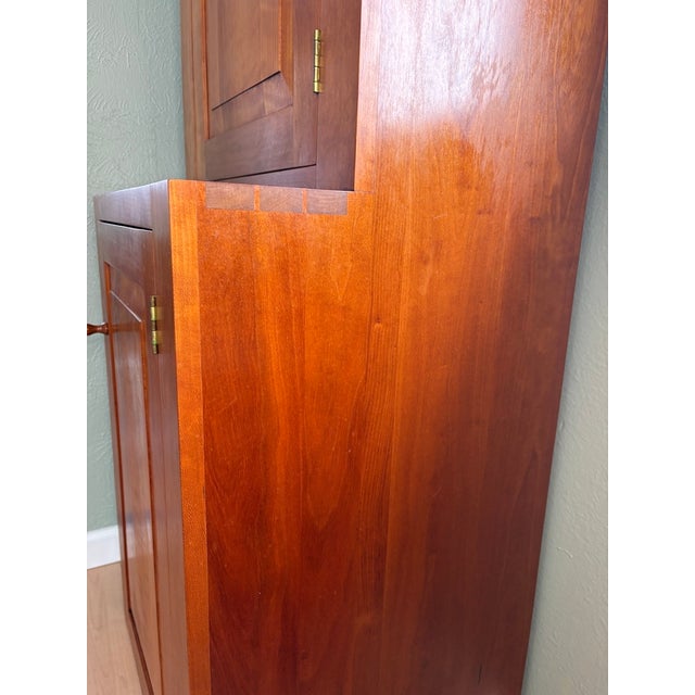 Cinnamon Vintage 1982 Thos Moser Shaker Double Cupboard For Sale - Image 8 of 11