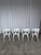 Vintage White Bentwood Dining Chairs with Blue Fabric Seats, 1970s, Set of 4 For Sale - Image 15 of 18