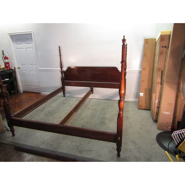 Item 87771: Henkel Harris solid cherry king size poster bed. Age: 1990's Details: Number 24 finish and comes with...