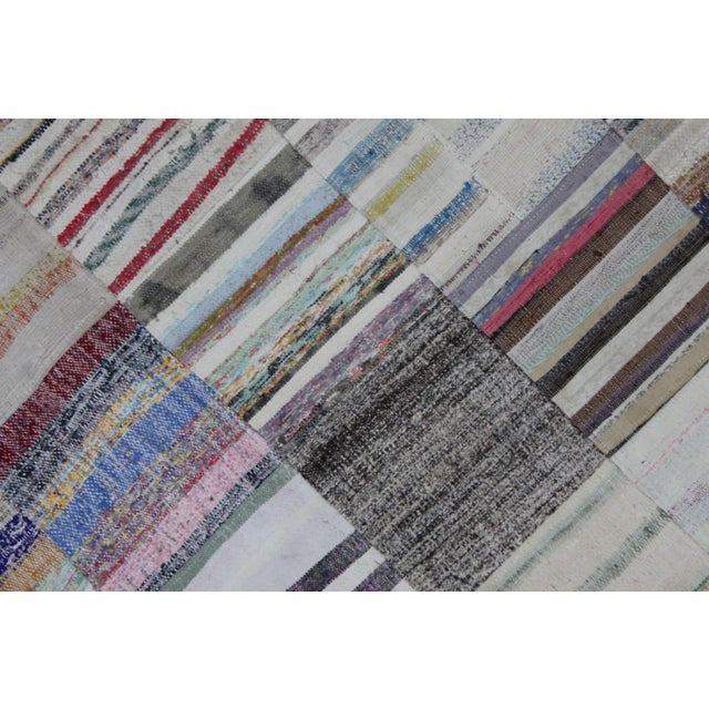 Traditional Hand Knotted Antique Patchwork Rug, 9'10" X 13'0" For Sale - Image 3 of 3