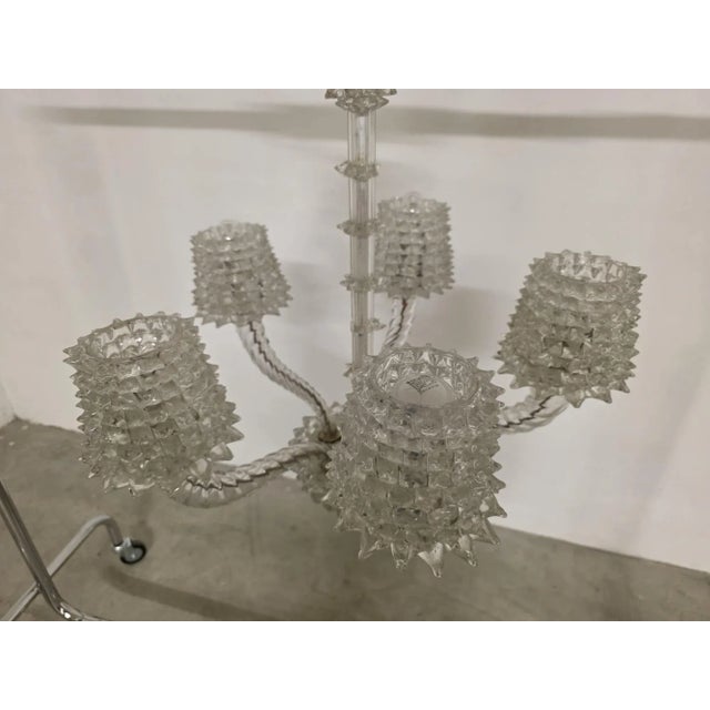 Five-Light Chandelier in Rostral Glass by Barovier & Toso, 1940s For Sale - Image 12 of 18