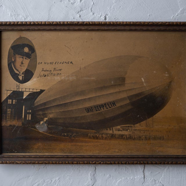 Gelatin silver print on pressboard signed by Ludwig Knorr and Jakob Maier, c.1928. Rare aviation photograph depicting...