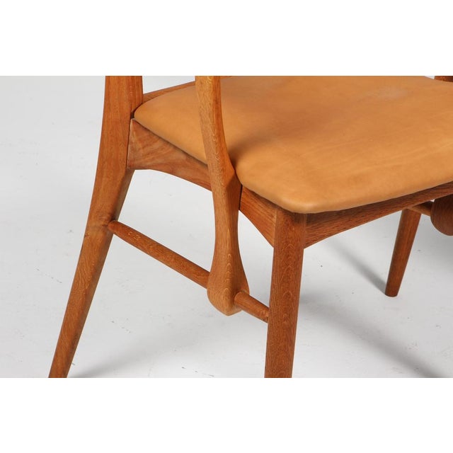 Tan Armchair Model Lis in Oak by Niels Koefoed, 1960s, Set of 2 For Sale - Image 8 of 10
