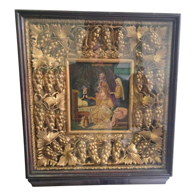 Orthodox Icon, 19th Century, Paint on Panel, Framed For Sale