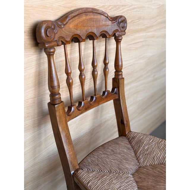 19th Spain Dining Chairs with Wide Cane Seats, Set of 10 For Sale - Image 11 of 18