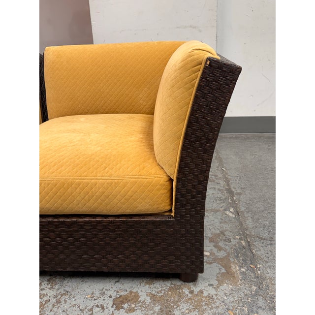 Orlando Diaz-Azcuy for McGuire Cambay Sectional + Ottoman For Sale - Image 9 of 11