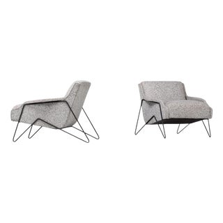 Low Lounge Chairs by Ernesto Hauner for Forma Moveis, Brazil, 1950s, Set of 2 For Sale
