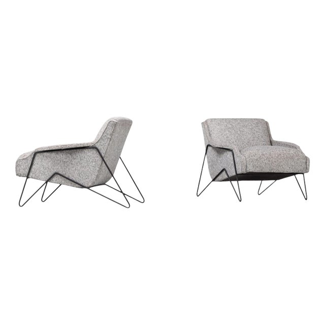 Low Lounge Chairs by Ernesto Hauner for Forma Moveis, Brazil, 1950s, Set of 2 For Sale