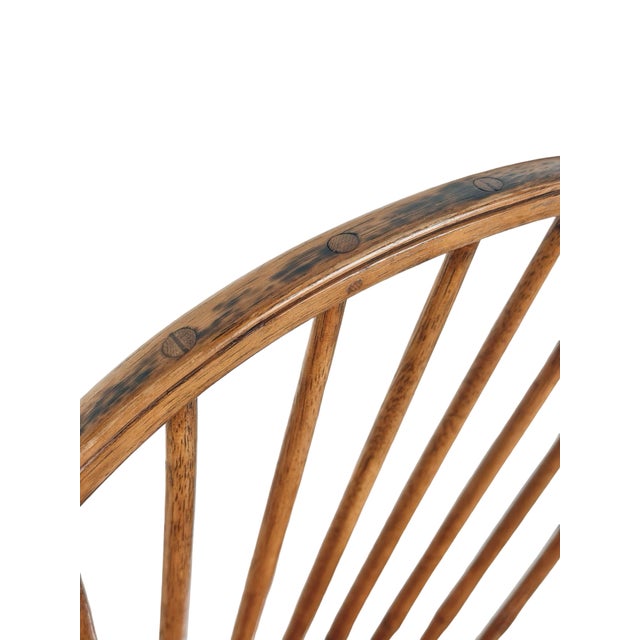 Antique Continuous-Arm Windsor Spindle-Back Wooden Armchair For Sale - Image 12 of 18