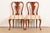An outstanding pair of Queen Anne or Georgian style dining chairs By John Widdicomb USA, Late 20th Century Carved mahogany...