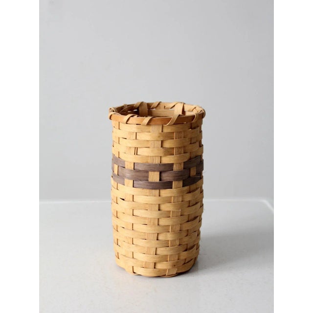 2000 - 2009 Vintage Hand-Woven Basket For Sale - Image 5 of 11