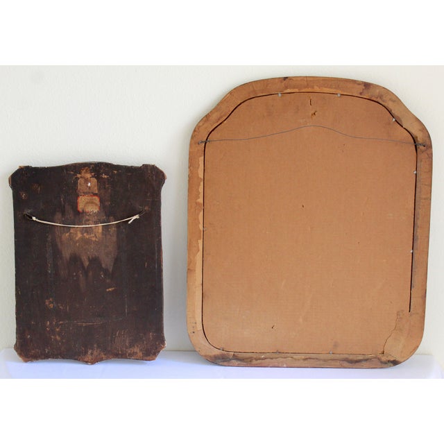 Wood 1920s Antique Religious Portrait Diptych – Christ Child & Christ in Gethsemane For Sale - Image 7 of 14