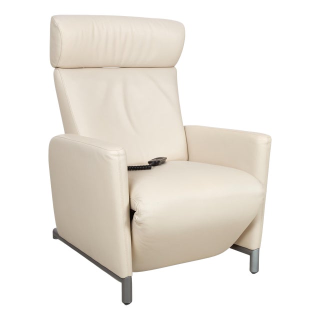 Bico Lounge Chair in Cream Leather from Cor For Sale
