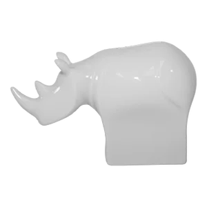 Dansk Modernist White Porcelain Rhinoceros Bank