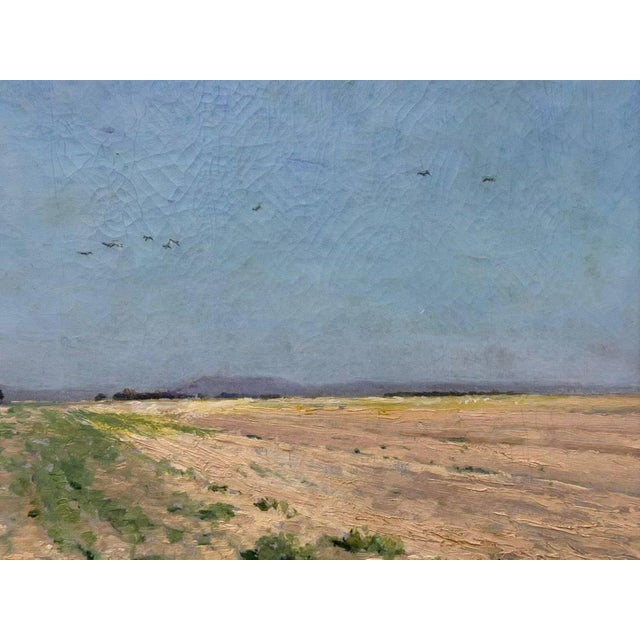 Sunny Field in Champagne - Armand Guéry, Signed Oil on Canvas, 19th Century For Sale - Image 6 of 11