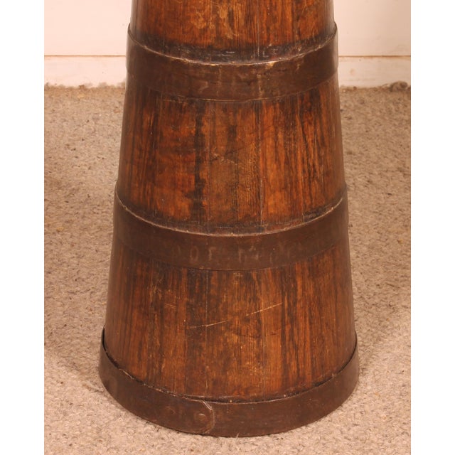 Elegant 19th-century umbrella or walking stick stand in the shape of a churn. Beautiful patina and in superb condition.
