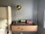 Pair of Custom Made Leather Wrapped Floating Nightstands Fabulous minimalistic flaoting nightstands wrapped in leather...