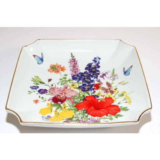 Vintage Japanese decorative porcelain plate beautifully decorated with gorgeous colors and peony design typical of Toyo of...