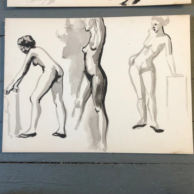 2 Original paintings on paper Unsigned 10 x 14 unframed (from a large portfolio check my other listings