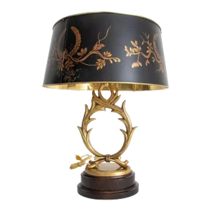 Frederick Cooper Mid-Century Brass Laurel Wreath Table Lamp