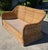 Vintage 72” Handwoven Rattan Sofa With Large Braid Trim For Sale - Image 4 of 12