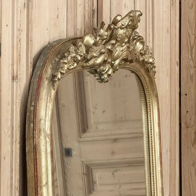 Bronze 19th Century French Napoleon III Period Gilded Mirror For Sale - Image 8 of 14