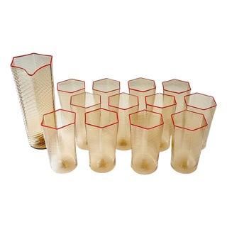 Esagonali Tumblers and Pitcher by Carlo Scarpa, Set of 13 For Sale