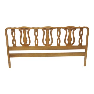French Provincial King Size Carved Headboard For Sale