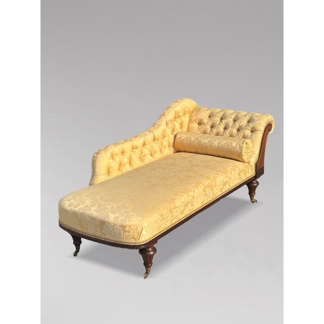 19th Century Regency Mahogany Chaise Lounge, 1820 For Sale - Image 6 of 11