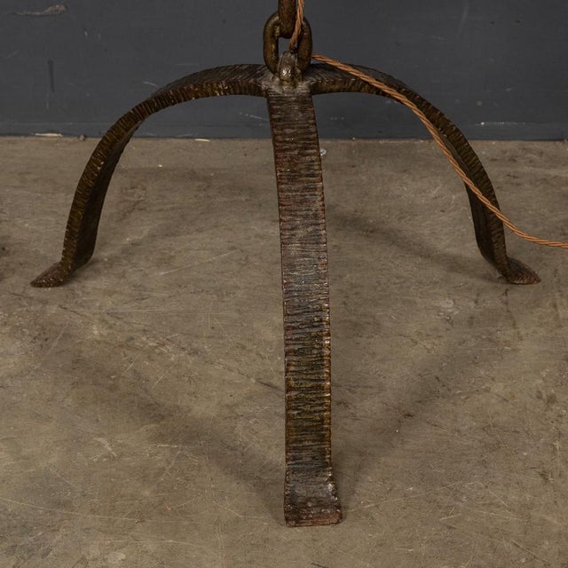 20th Century French Anchor Chain Freestanding Lamp with Shelves, 1930s For Sale - Image 12 of 13