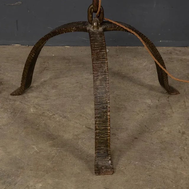 French Freestanding Anchor Chain Lamp with Shelves, 1930s For Sale - Image 12 of 13